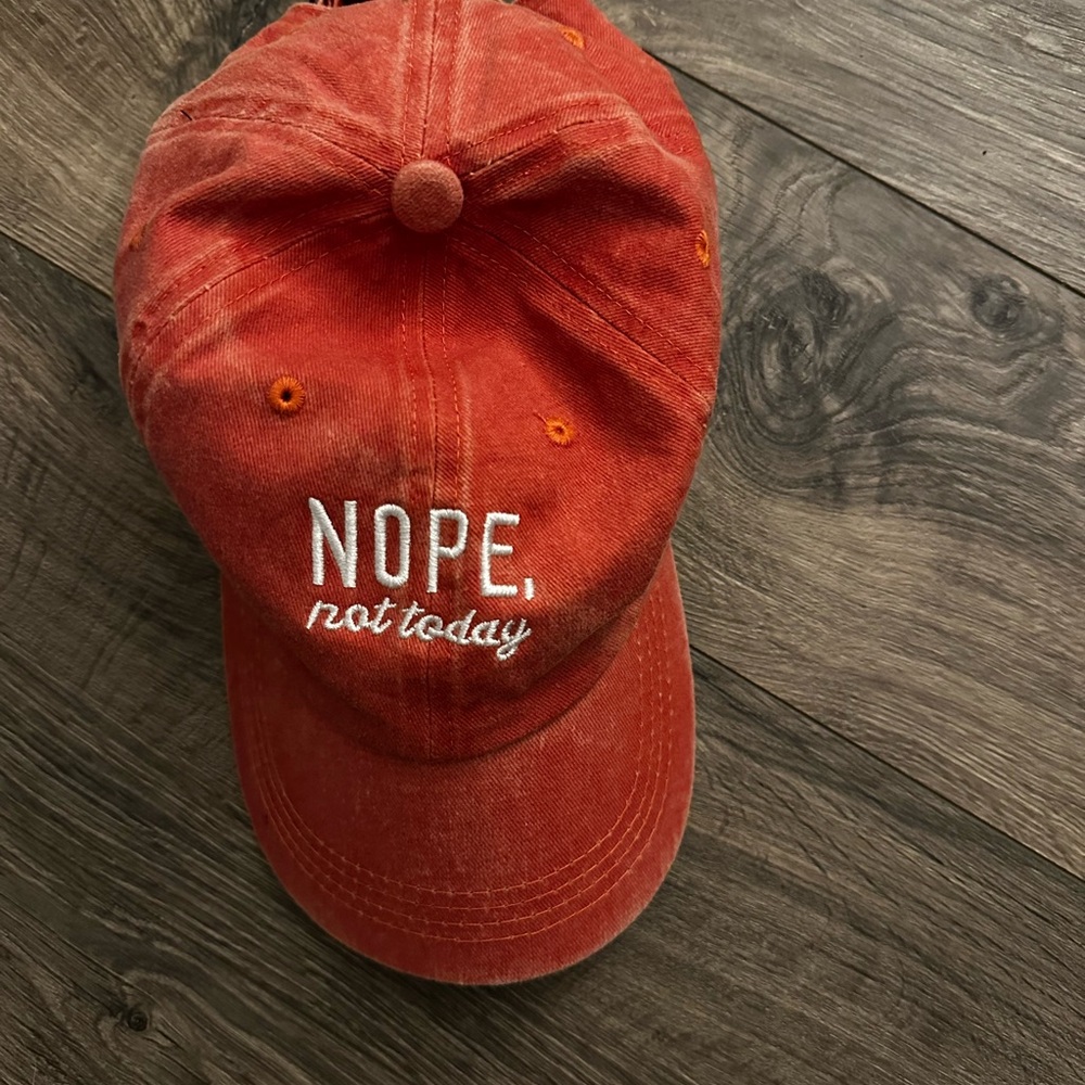 SHEIN Red 'Nope, Not Today' Hat